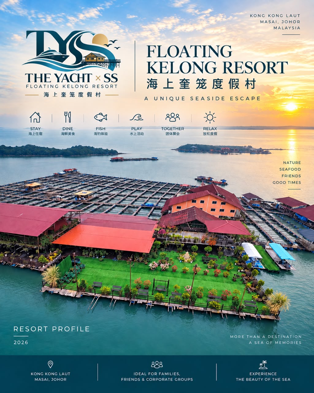 TYSS Floating Kelong Resort · Kong Kong Laut, Johor